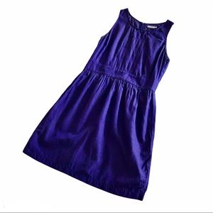 Lark & Wolf Dress Women’s L Sleeveless Fit and Flare Solid Purple Cotton Coastal